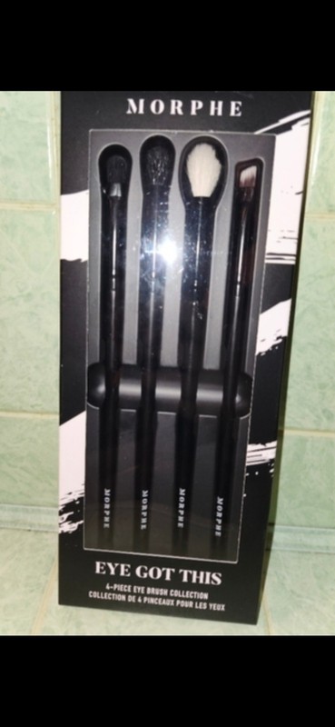 Morphe Eye Got This 4-Piece Eye Shadow Brush Set Black/White Oval Tapered