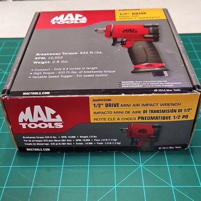 MAC TOOLS 1/2 DRIVE MINI AIR IMPACT WRENCH NEW . 20W330789