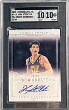 20213 National Treasures John Stockton NBA Greats Signatures Auto /49 MT 10