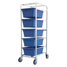 Lightweight Corrosion-Resistant Vertical Rack-Style Tub Cart, 600 Lb Load