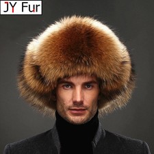 Ushanka Luxury Fur Hat Men's Fox Fur Hat Lei Feng Cap Ear Cap Real Fur Hat