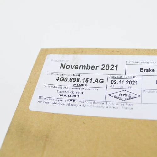 NEW AUDI A6 C7 FRONT WHEEL BRAKE PAD SET 4G0698151AG ORIGINAL 4G0-698-151-AG - Bild 8 von 10