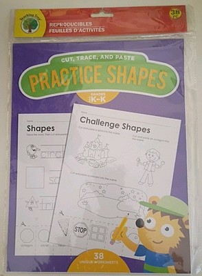 Cut Trace And Paste Practice Shapes￼-K-5 38 Unique Worksheets ￼