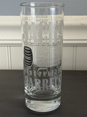 Jack Daniels Old No2 Brand Barrel Tennessee Whiskey Highball Glass Bar Glassware