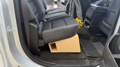Ported Subwoofer Box For 2007-2018 Chevy Silverado/Sierra Crew Cab - Fits Under Seat, Holds Four 8" Subs (Front Fire)