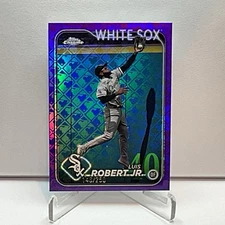 2024 Topps Chrome Logofractor Luis Robert Jr /250 Purple Refractor #86 White Sox