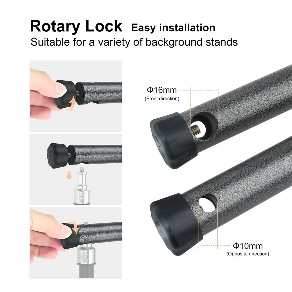 Barra transversal para estudio fotográfico Britek#4214A para soporte de fondo 4214A Foto 4 de 4