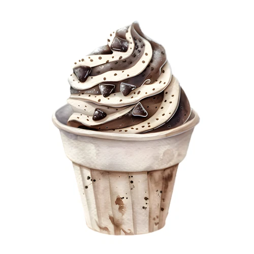 Ice Cream Self Adhesive Vinyl Sticker
