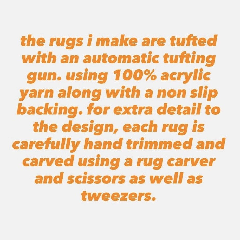 Alfombra acolchada a mano Kith - 32” x 14” - NY Knicks - azul x naranja - decoración de miel - KITH Foto 3 de 4