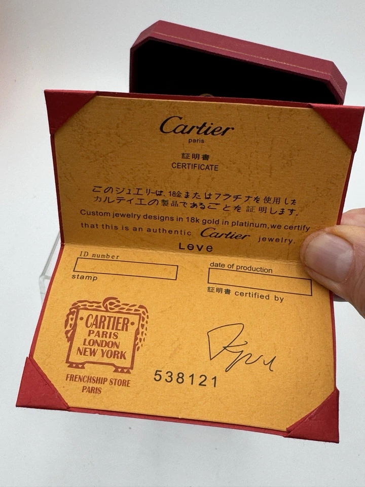 Cartier Display Case/Box For #Love Bracelet Includes ScrewDriver & Card - Image 4 of 4