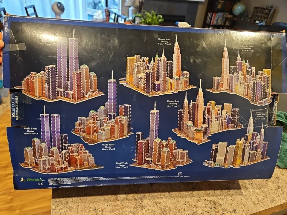 Wrebbit Puzz3D New York City 3D Puzzle 3141pc Twin Towers 1997 Vintage - Image 2 of 4
