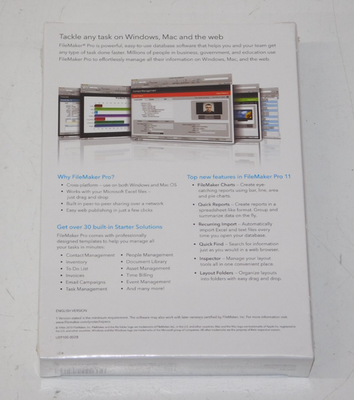 FileMaker Pro11　 win&mac FileMaker Pro 11 for PC, Mac for sale online | eBay