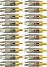 CESS RCA Plug Solder Gold Audio Video Adapter Cable Connector 20 Pack 