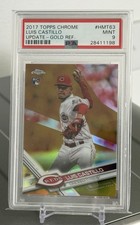 2017 Topps Chrome Update - Luis Castillo #HMT63 Gold Refractor /50 (RC) PSA 9