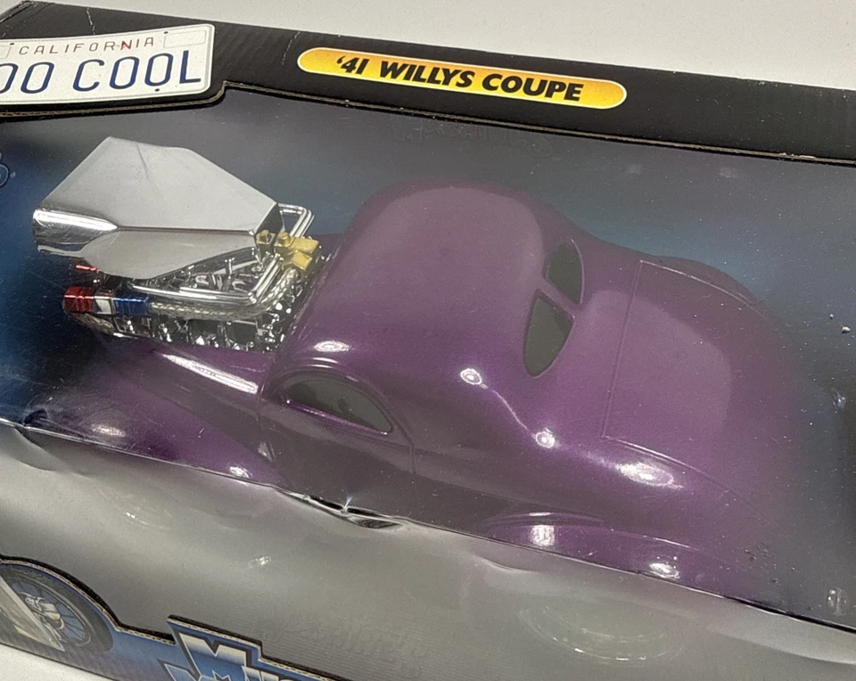 ‘41 Purple Willys Coupe 1:18 Scale Die Cast MUSCLE MACHINES Too Cool MIB - Image 3 of 4