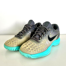 Nike Zoom Cage 3 Grey Aurora Men Size 8.5 Teal 918193-001 Shoes RARE Colorway Nike Air Zoom Cage 3 Cly - Dark Grey/Black-Aurora Green-Wolf  main image 4