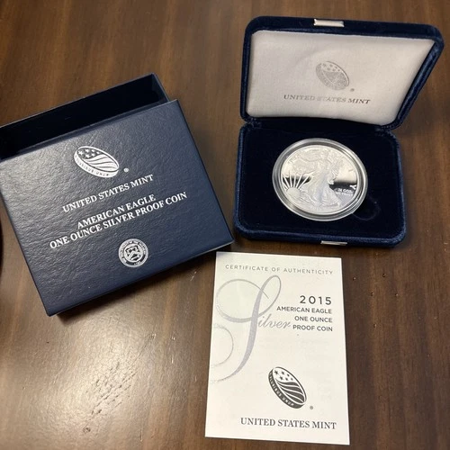 🪙 🦅 2015-W $1 1-oz Proof American Silver Eagle Box, OGP, & COA 🪙 🦅