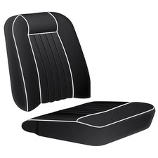 Seat Kit Vinyl Black With White Piping - Midget Sprite Midgetsprite Mid 1... Seat Kit Vinyl Black With White Piping - Midget Sprite Midgetsprite Mid 1...
