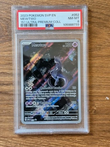 2023 Pokemon 151 SVP EN PSA 8 Mewtwo EX #052 Ultra Premium UPC Black Star Promo