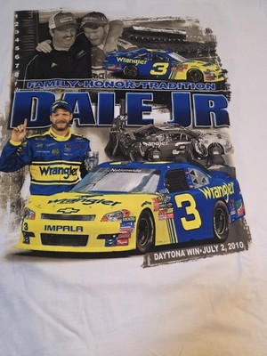 Daytona 2010 TShirt Dale Earnhardt Jr & Sr Chase Nascar Double Sided 2xl