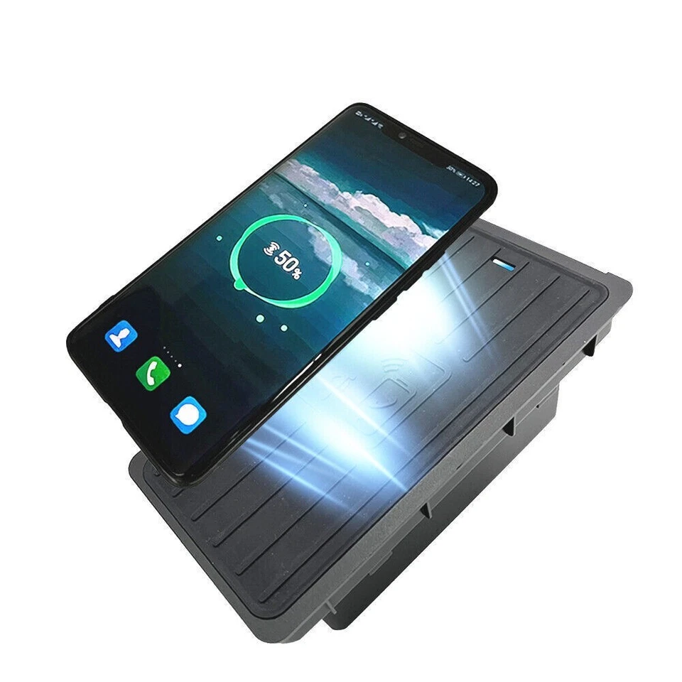 Almohadilla de carga rápida inalámbrica para teléfono con consola central para Audi Q2 Q2 Quattro 2018-2022 Foto 2 de 4