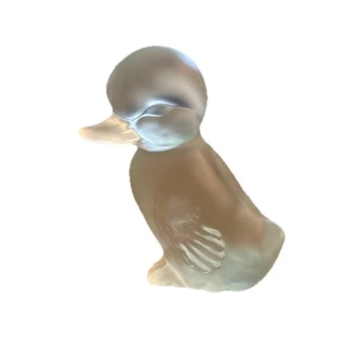 Vintage Fenton Glass Duck Duckling Opaque Satin Frosted Figurine Classic