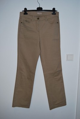 Apriori Hose Taschen grades Bein Strasssteinapplikationen beige Gr.38 (U07)