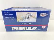    Peerless Lavatory Bathroom Faucet  Polished Chrome  4" Centerset  NEW