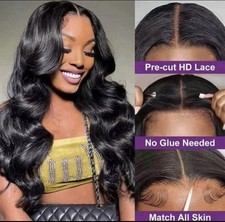 Glueless Wigs Human Hair Pre Plucked Pre Cut lace Wigs body wave