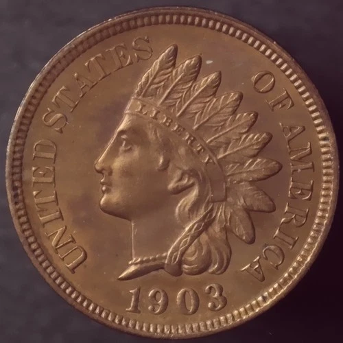 1903 Indian Cent ~ Beautiful Red/Brown BU
