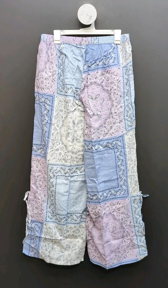 Брюки Aerie Off Duty Seersucker Side Tie пижама размер Large Monaco синие - Изображение 2 из 4