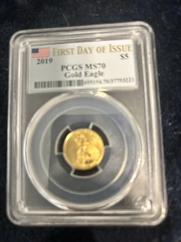 2019 Gold Eagle 1/10 oz Fine Gold Coin ~ PCGS MS70 ~ STUNNING