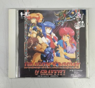 NEC Avenue Dragon Knight & Graffiti PC Engine Super CD-ROM Japan Import Game