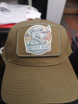BEECHFIELD Carp Fishing Head Wear Range - All  Olive Green Peaked Molle PatchCap
