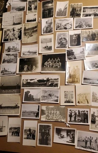 Lot Of 90+ WW2 Era Photos - Military, Navy Ships, Candids, France, Letters