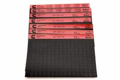1996 Darlington OEPL Parts List & ESN Index Lot Of 7 Microfiche