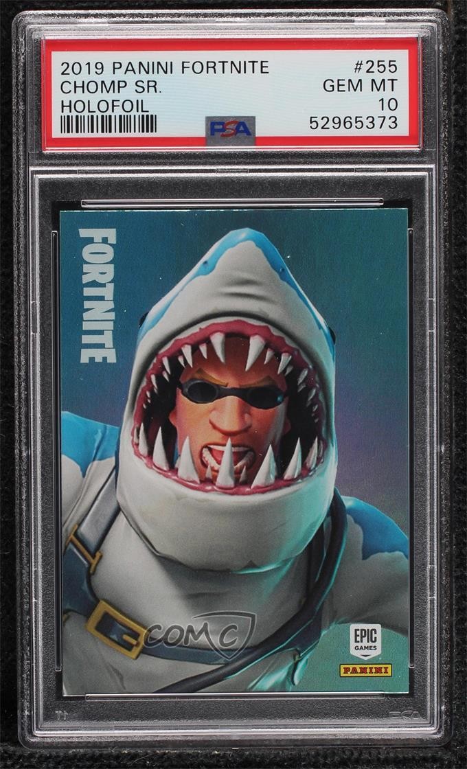 2019 Panini Fortnite Holofoil Chomp Sr #255 PSA 10 GEM MT ne4