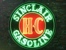 Sinclair HC Gasoline Oil Gas Wall 18"x18" Neon Sign Light Lamp HD Vivid Printing