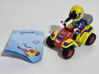 Figurine Playmobil Pilote De Quad Dakar - Réf. 4425 - Pièce D'occasion