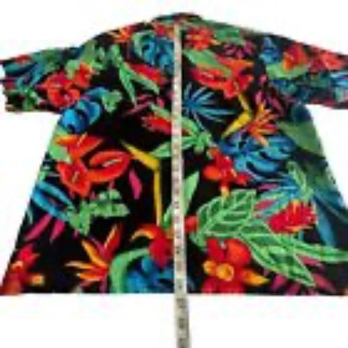 Vtg TOUCAN DANCE Fast Lane Hawaiian Shirt Tropical Bright Mens Medium Sharkys - Picture 9 of 14