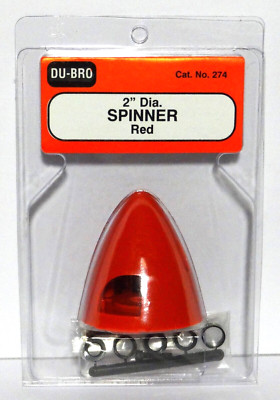 DU-BRO 2'' (50.8 MM) DIAMETER RED SPINNER ( 2-BLADE )( CAT. # 274 )