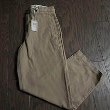 NWT Chaps True American Chino Mens Dress Pants Size 32 X 30 Cotton Pleated Fit