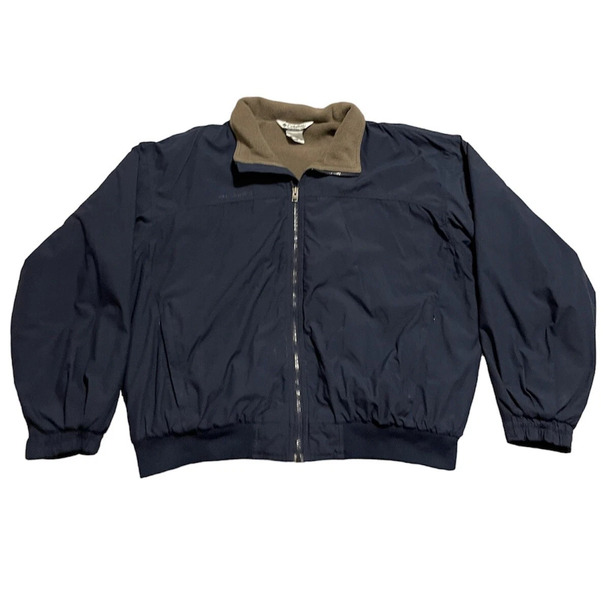 Columbia Men's Blue Nylon Shell Jacket with Fleece Lining WM5415 Size XL