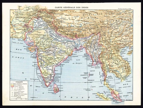 Antique Map of Southeast Asia by Larousse (1897) - 第 1/1 張圖片