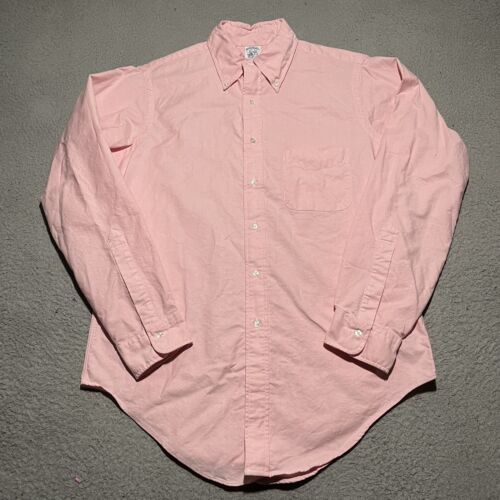 Vintage Brooks Brothers Long Sleeve Button Shirt Mens 16 - 5 Slim Fit Pink USA - Picture 1 of 8