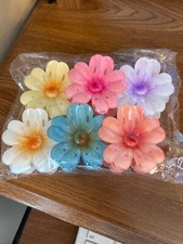 NEW Flower Hair Clips Set of 6 Hawaiian Plumeria