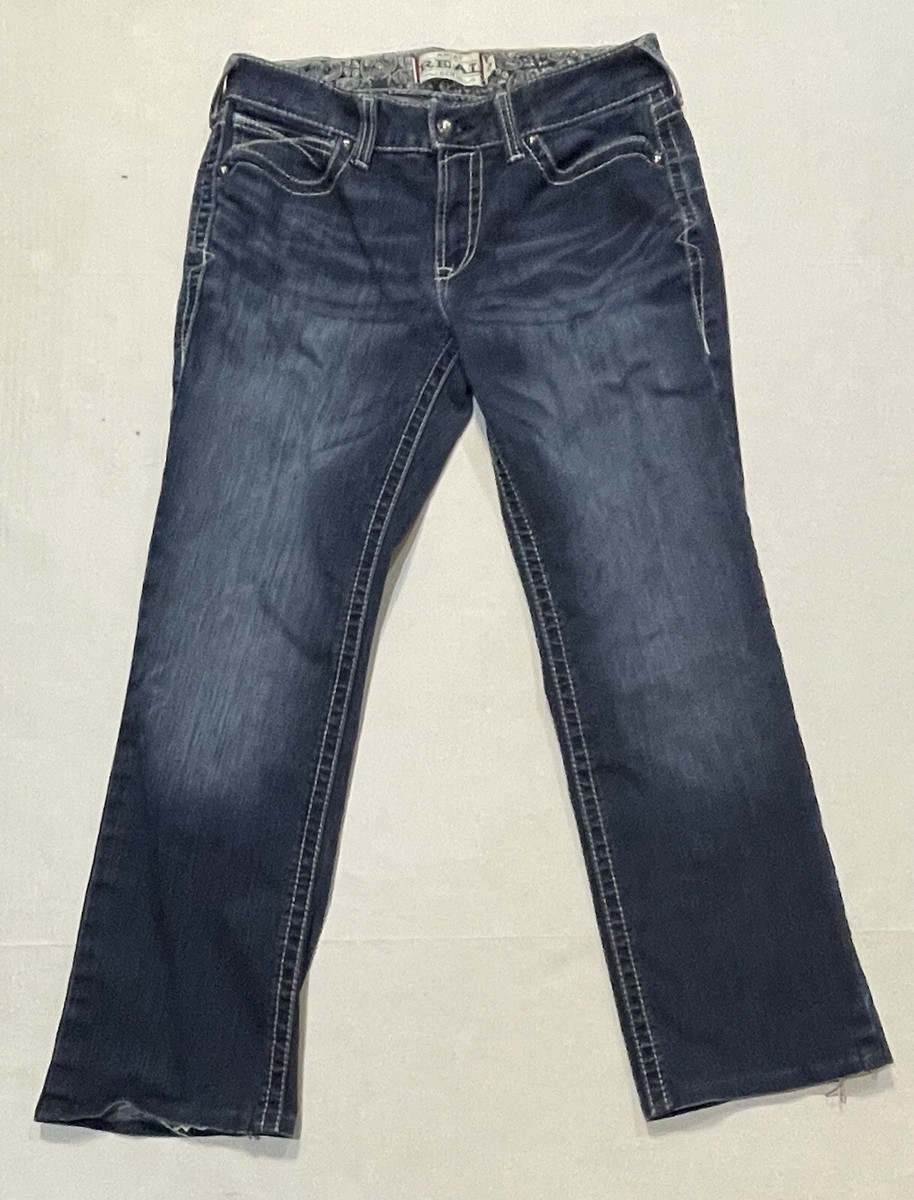 Ariat Real Denim Jeans Thick Stitch Women 31R (31x28) *Altered