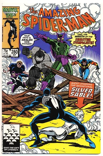 AMAZING SPIDER-MAN #280 F/VF, Direct Marvel Comics 1986 Stock Image
