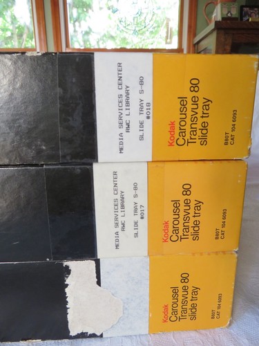 Lot of 7 Kodak Carousel Transvue 80 Slide Trays 4 Have Original Box - Picture 3 of 17