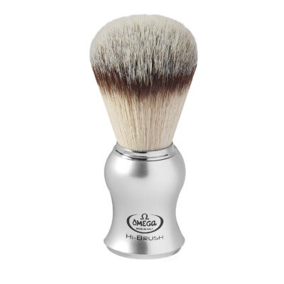 Omega Rasierpinsel 46229 Hi Brush mit silbernem Griff
